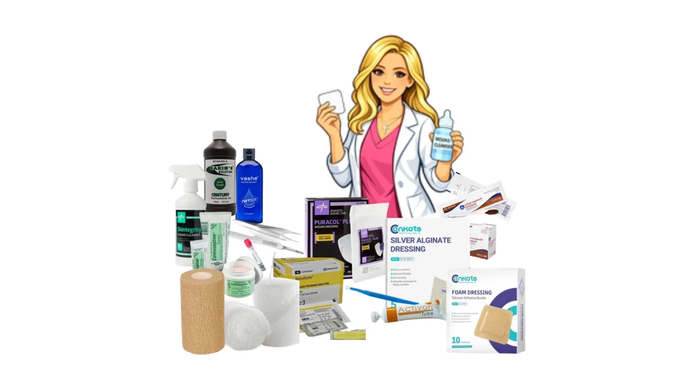 Examples of wound care supplies